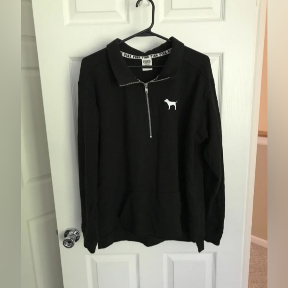 Black VS pink half zip lightweight